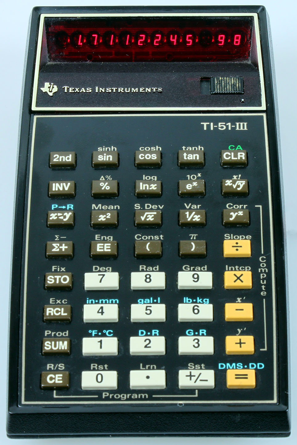 Programmierbarer Taschenrechner Texas Instruments TI-51-III von 1977