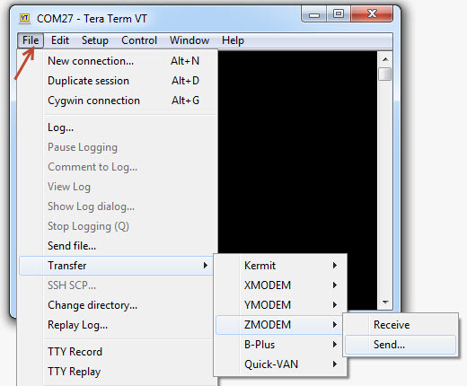 TeraTerm - Datei senden